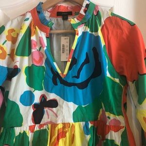 J Crew tiered dress in ratti print